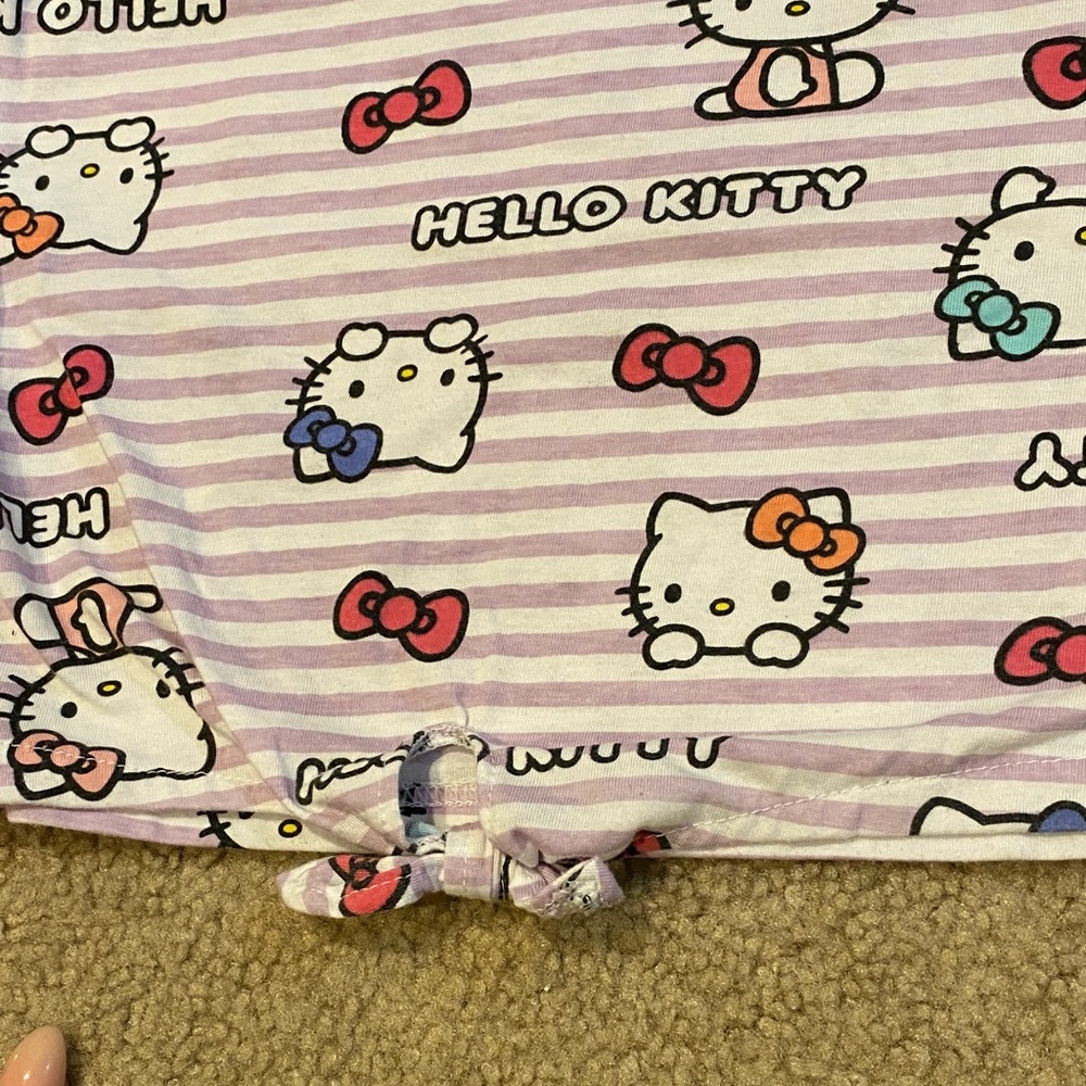 Hello Kitty Lavender and White Kids Tee - Picture 5 of 6